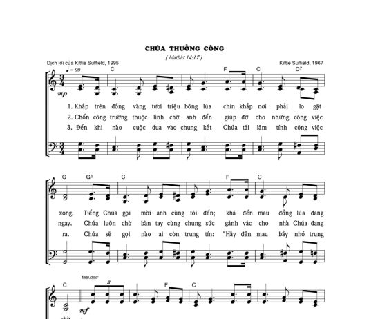 Bài hát: CHÚA THƯỞNG CÔNG