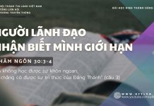 Người Lãnh Đạo Nhận Biết Mình Giới Hạn – 10/10/2025